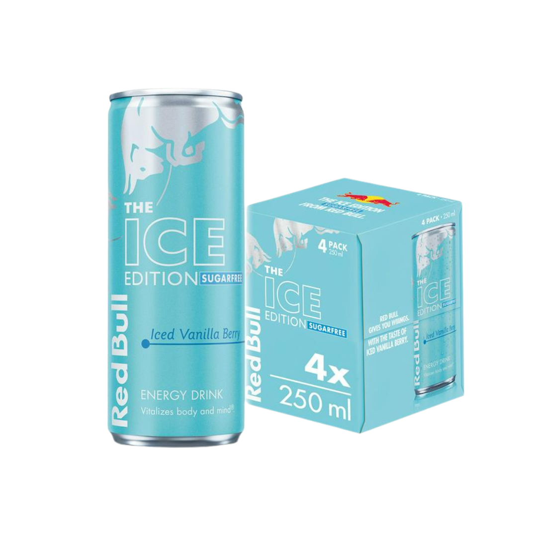 X4 Red Bull Iced Vanilla Berry Sugarfree 250ml