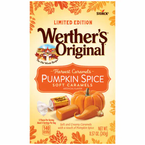 Werther's Original Pumpkin Spice Soft Caramels Halloween