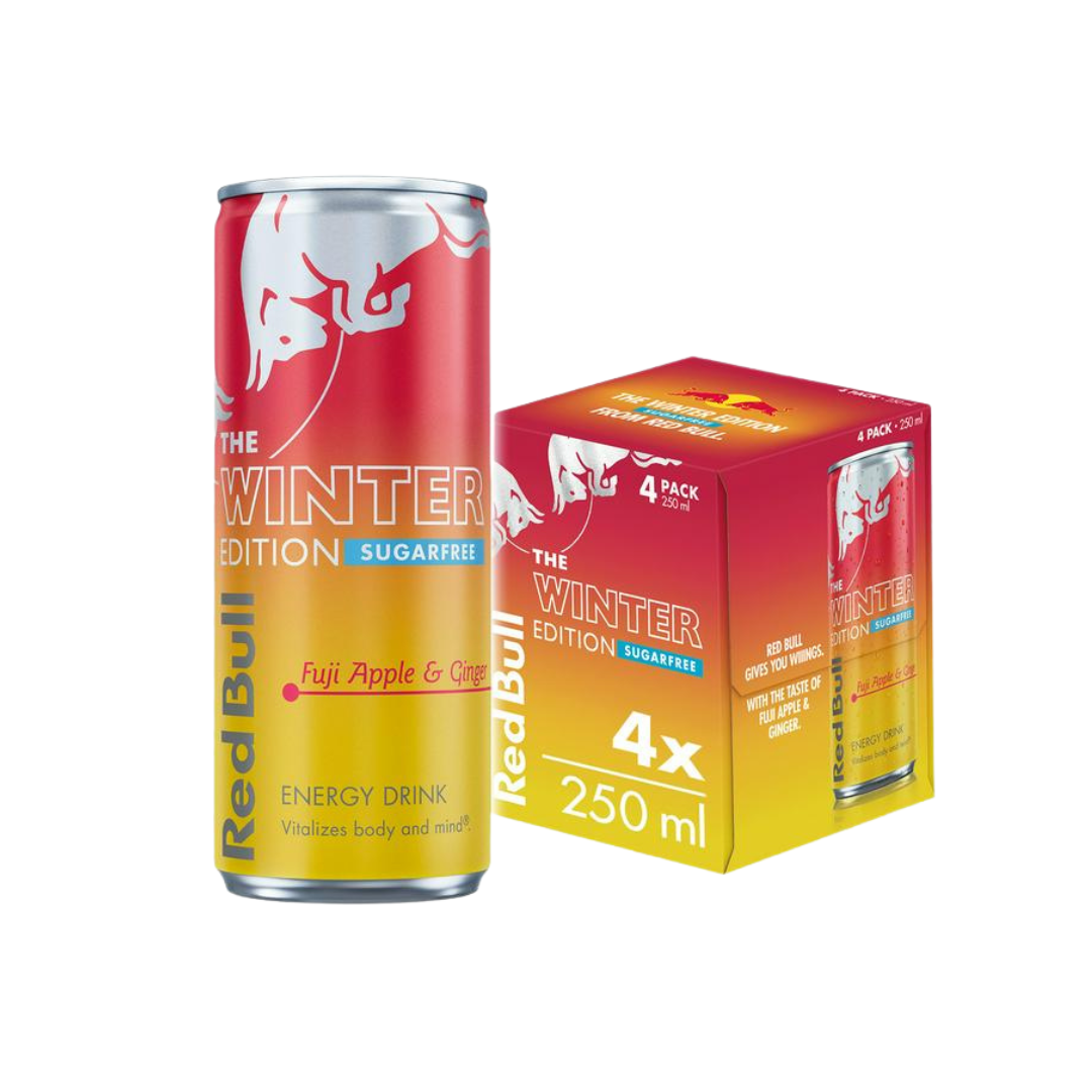 X4 Red Bull Fuji Apple Ginger Sugarfree 250ml