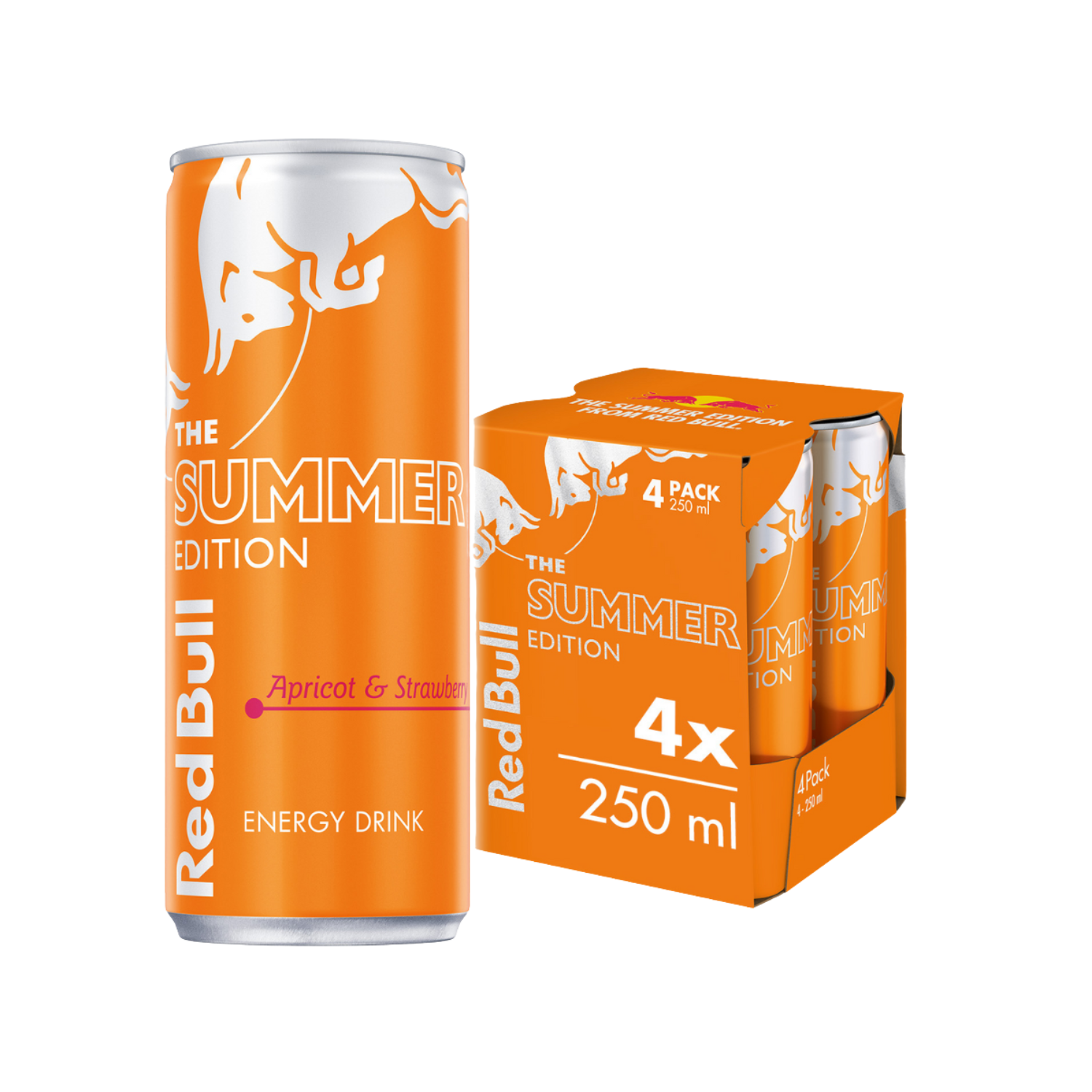 X4 Red Bull Apricot Strawberry 250ml
