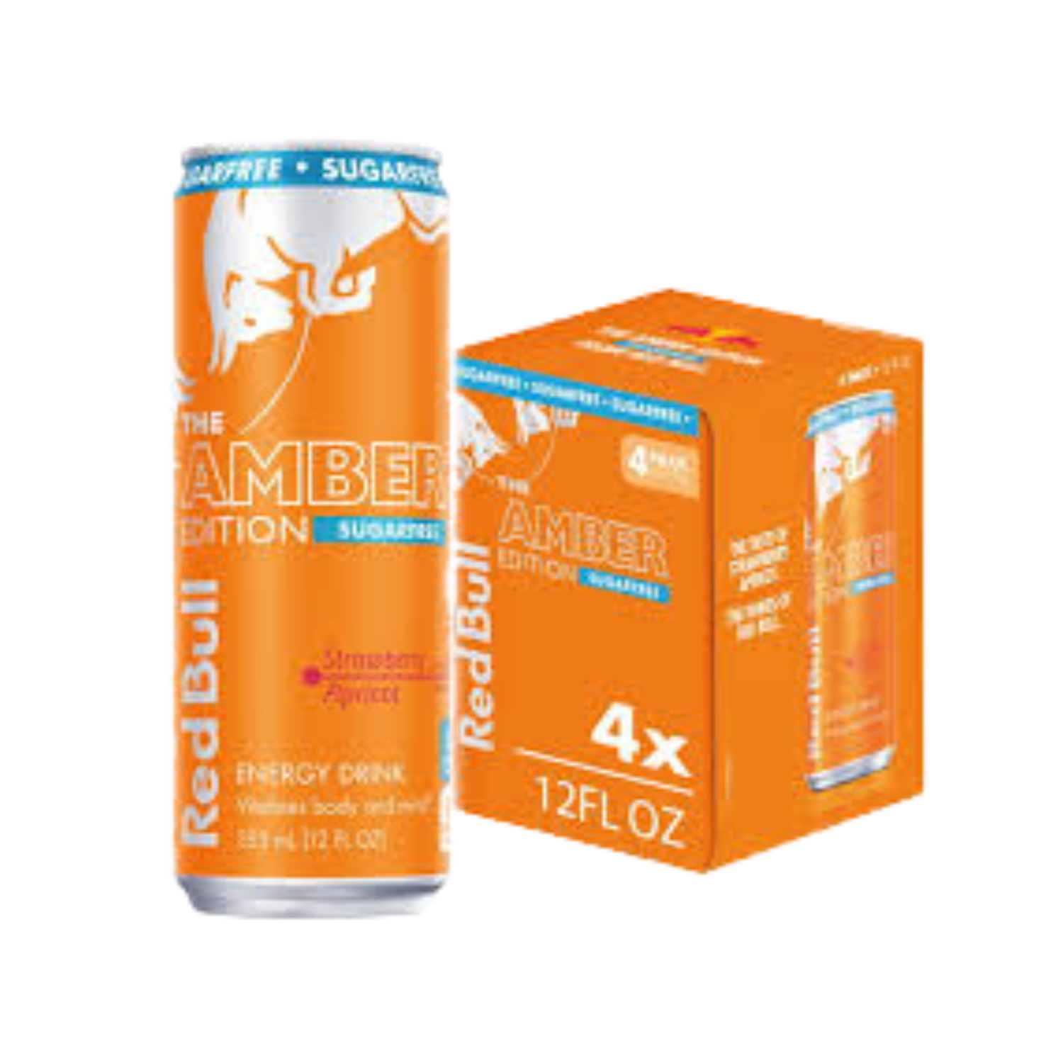 X4 Red Bull Apricot Strawberry Sugarfree 355ml
