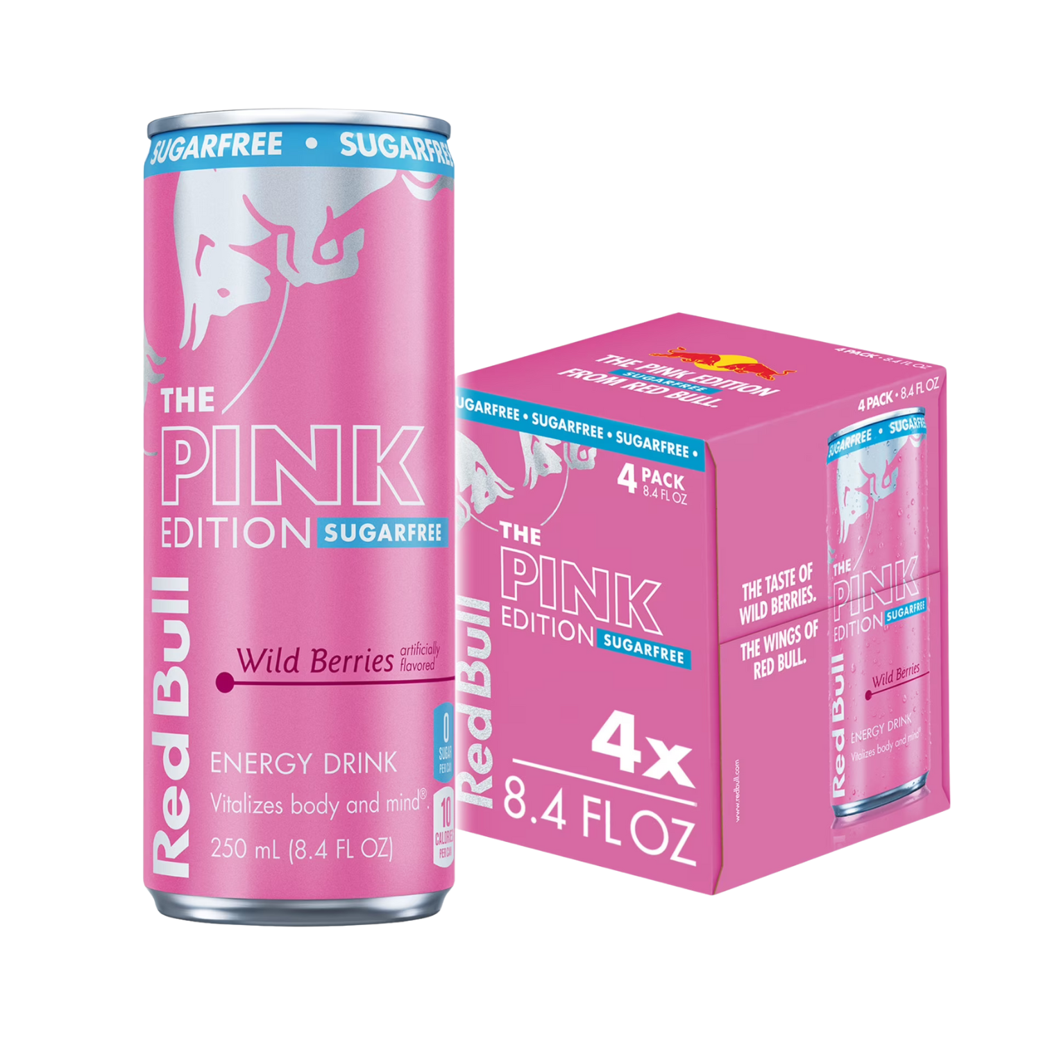 X4 Red Bull Wild Berries Sugarfree 250ml