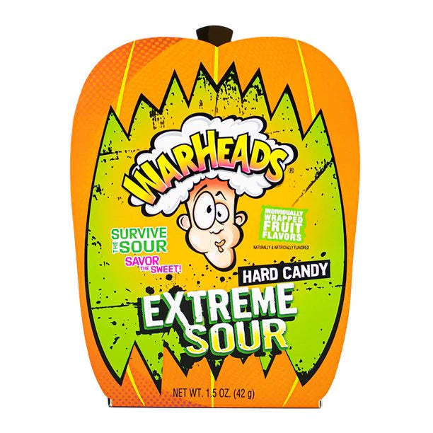 Warheads Extreme Sour Candy Pumpkin Boxes