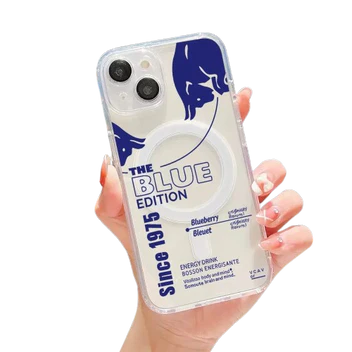 iPhone Case Red Bull Transparent Blue