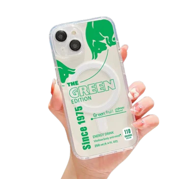 iPhone Case Red Bull Transparent Green