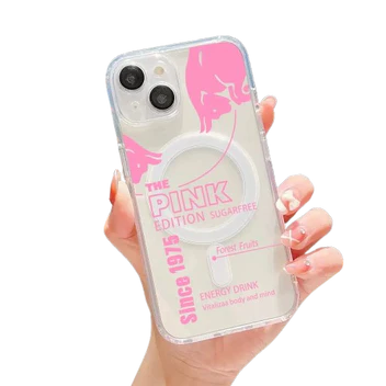 iPhone Case Red Bull Transparent Pink